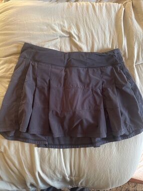 lululemon athletica Slate Gray Pleated Athletic Skort